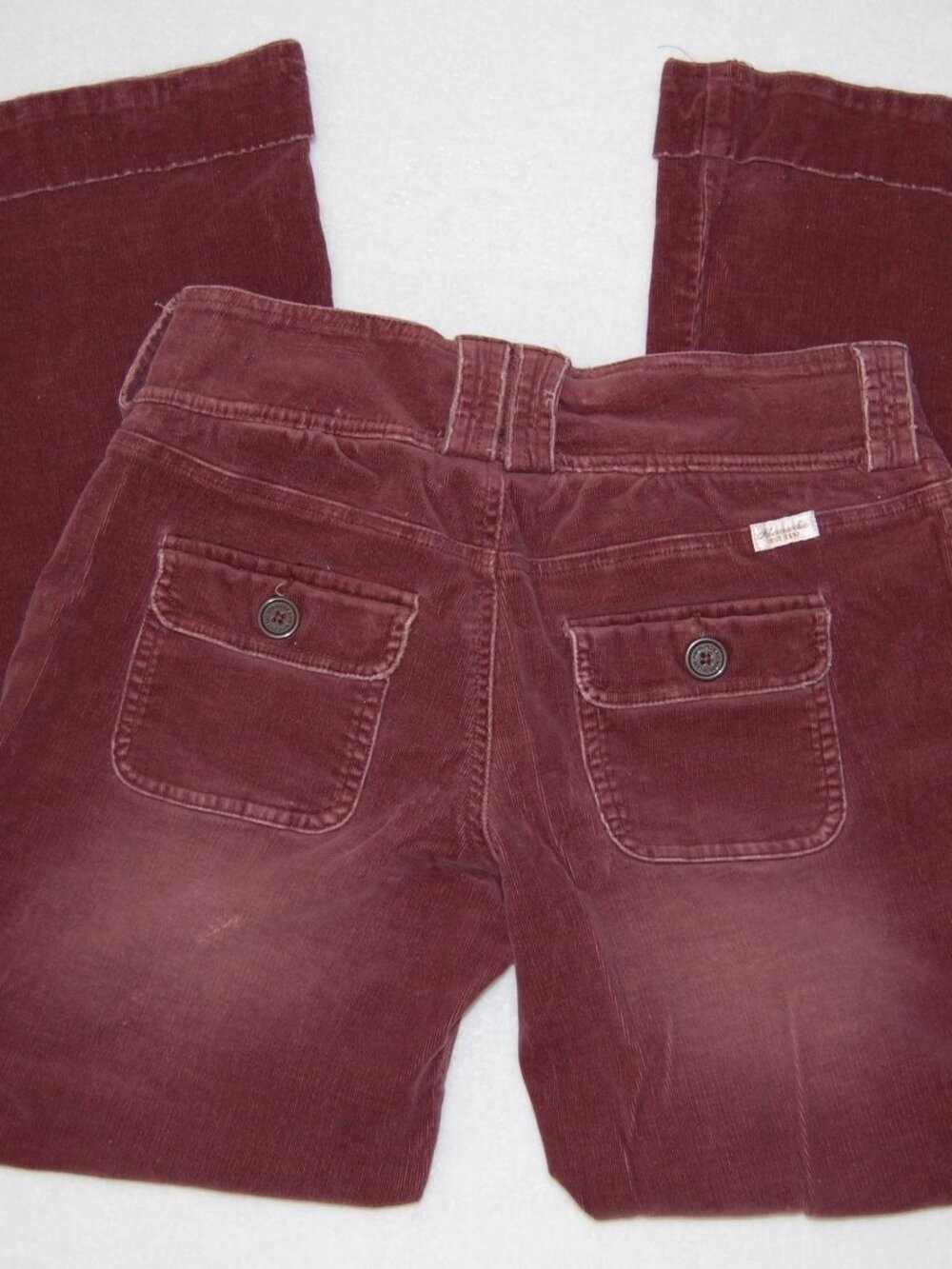 Abercrombie & Fitch, Women Size 4, Plum Corduroy Low-Rise Pants, Vintage Y2K - Picture 13 of 15